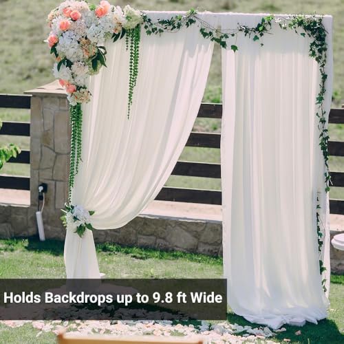 Raya Triple Crossbar Background System – Supports up to 3 Seamless Paper Rolls, Holds 9.8 ft Wide Backdrops, Adjustable 9.2 ft Height, Aluminum, 12 lb Capacity per Crossbar