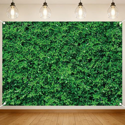 Spring Green Leaves Theme Photo Background Nature Greenery Wedding Birthday Party Newborn Baby Shower Photography Backdrops Zoo Decor Shoot Props Banner 71"x43" - style: 7x5 Leaves