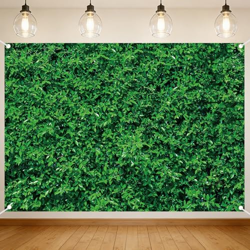 Spring Green Leaves Theme Photo Background Nature Greenery Wedding Birthday Party Newborn Baby Shower Photography Backdrops Zoo Decor Shoot Props Banner 71"x43" - style: 7x5 Leaves