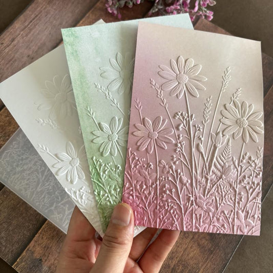 3D Textured Leaves Flowers Embossing Folders for Card Making, Embossing Folders for DIY Scrapbooking, Template Paper Card Embossing Stencil for Photo Album Card Paper Craft Decoration - color: 4