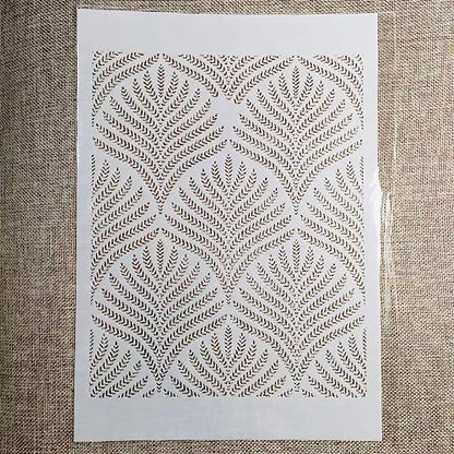TIAMECH A4 Reusable Wheat Stencil for Painting - Ear of Wheat Texture Layering Template, DIY Wall Art, Wood Furniture, Scrapbook & Crafts (8.3x11.7inch) - style: Wheat