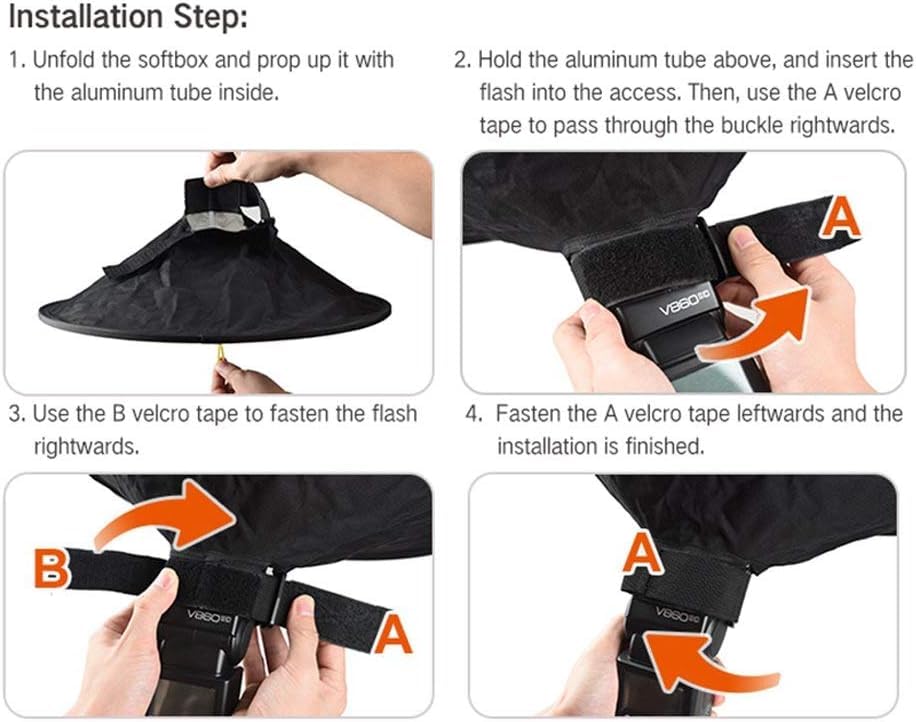 Godox RS18 Camera Flash Bounce Diffuser Light Softbox, for AD200 AD200Pro AD200ProII AD200Pro II V860II V850II and Other Flashes