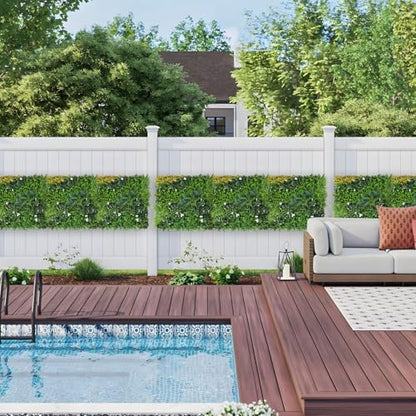 ANMINY Grass Wall Panels 40" x 40" Pack of 4 Artificial Grass Plant Greenery Wall Backdrop 44 Sqft Thickened High-Density Faux Boxwood Panels Privacy Fence Indoor Outdoor Party Wedding Garden Decor - size: 40 by 40 inches(Pack of 4)