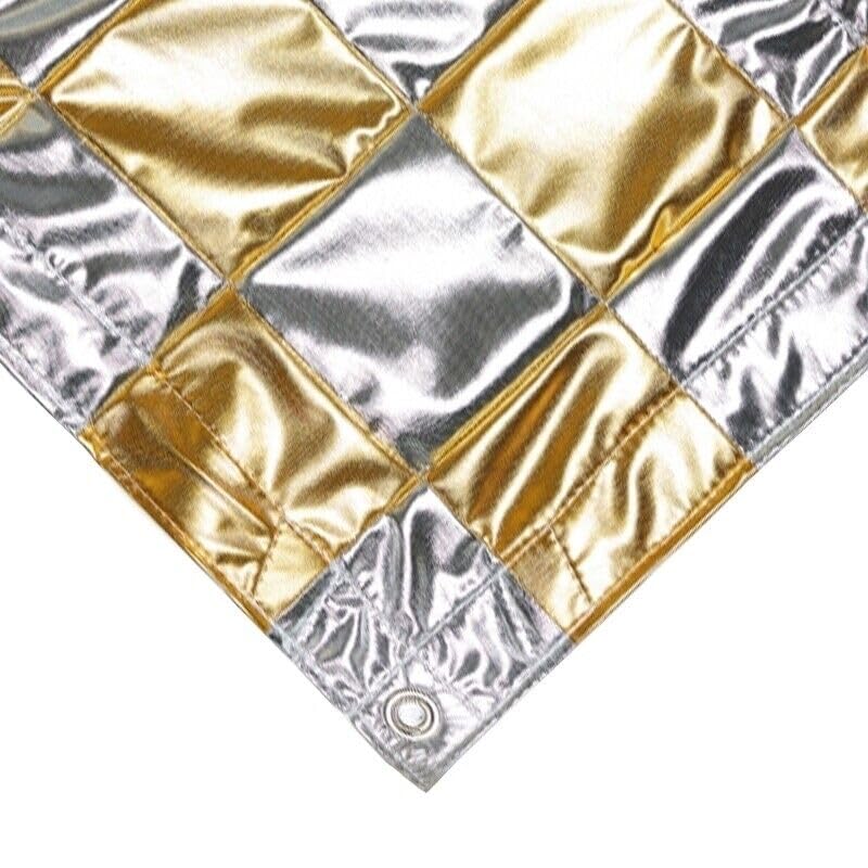 4'x4' 1.2x1.2m Silver/Gold Checkerboard Lamay Reflector/Overhead Butterfly, Seamless