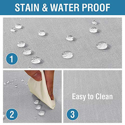 H.VERSAILTEX Linen Textured Table Cloths 54 x 54 Inch Premium Solid Tablecloth Spill-Proof Waterproof Table Cover for Dining Buffet Feature Extra Soft and Thick Fabric Wrinkle Free, Grey - color: Dove Gray, size: 54" x 54" (Square)