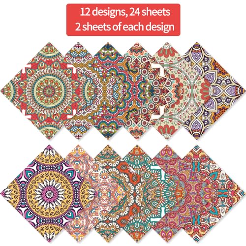6x6" 160gsm Cardstock Single Sided Scrapbooking 24 Papers Pad Vintage Decoupage Scrapbook Kit Patterned Paper Junk Journal Supplies Journaling Supply Scrap Paper Crafting. Datura - color: 24sheets-datura
