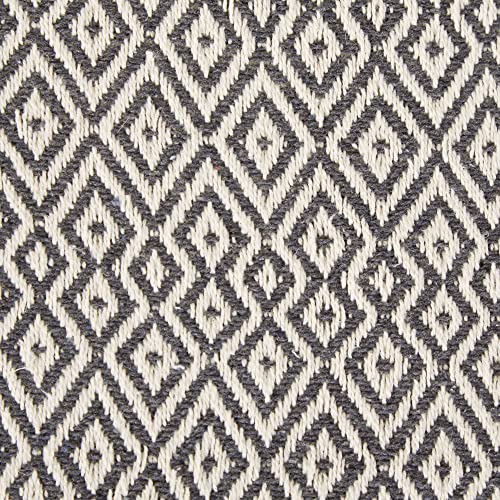 DII Rustic Farmhouse Double Diamond Woven Throw, 50x60, Mineral - color: Mineral