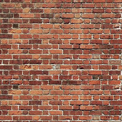 AIIKES 8x8FT Red Brick Wall Photography Backdrop Thin Vinyl Photo Backdrops Baby Birthday Party Graduation Home Decoration Photo Booth Studio Prop Banner 11-506 - size: 8x8ft