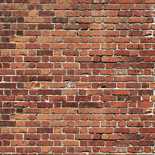AIIKES 8x8FT Red Brick Wall Photography Backdrop Thin Vinyl Photo Backdrops Baby Birthday Party Graduation Home Decoration Photo Booth Studio Prop Banner 11-506 - size: 8x8ft