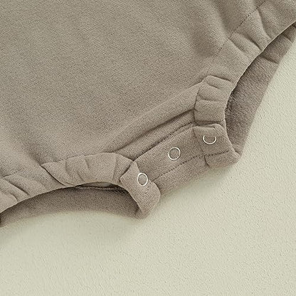 VISGOGO Newborn Infant Baby Boy Girls Oversized Romper Little Dude Sweater Onesie Coming Home Outfit Neutral Clothes - color: Bubs-gray, size: 3-6 Months