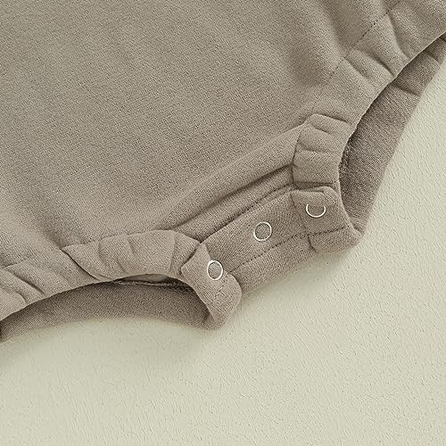VISGOGO Newborn Infant Baby Boy Girls Oversized Romper Little Dude Sweater Onesie Coming Home Outfit Neutral Clothes - color: Bubs-gray, size: 6-12 Months