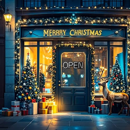 24 inch Neon Open Signs for Business, Open Sign With Textured Backboard LED Anti-Scratch Easy Dedust Neon Light for Business(White) - color: White