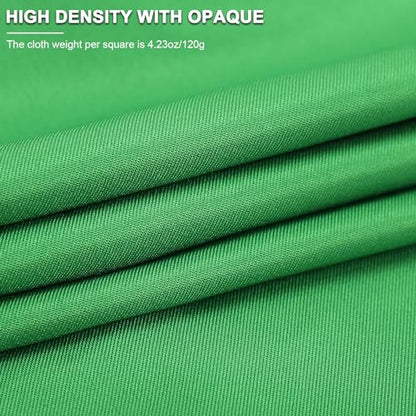 Aimosen 10x10FT Green Screen Backdrop for Photography, Large Background for Zoom Meetings, High Density Polyester Fabric Chromakey Backdrop Curtain for Video Photoshoot Studio Gaming - color: Green