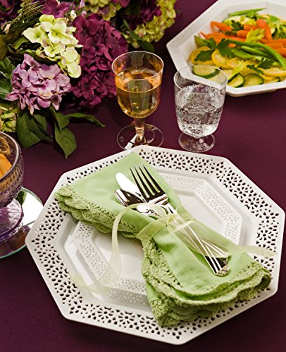 Plastic Cutlery Silverware Heavyweight Disposable Flatware, Plastic Cutlery Like Silver Combo Pack 144 pieces - 36 of each Fork, Knife, Teaspoon, Soup spoon