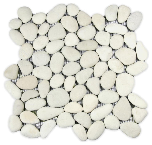CNK White Pebble Tile 12" x 12" - Pack of 1