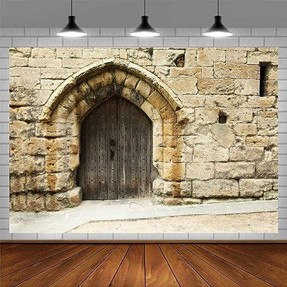 Stone Wall Backdrop Ancient Jerusalem Buildings Backdrops, 10x7ft, Old City Jerusalem Israel Cityscape Photography Background Party Supplies Room Decor Banner Photo Booth Props BJOKPR0616 - size: 10x7