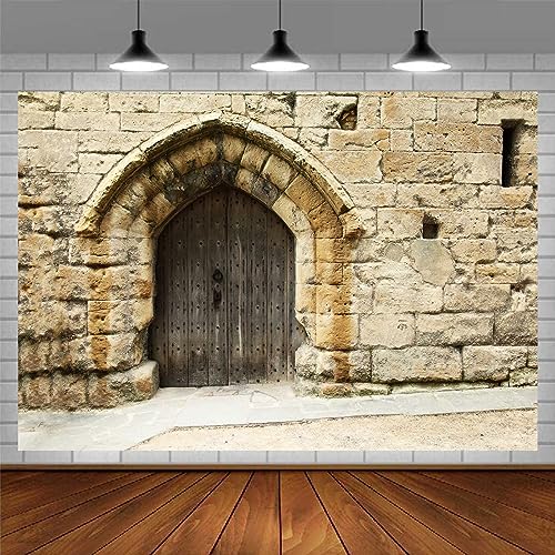 Stone Wall Backdrop Ancient Jerusalem Buildings Backdrops, 8x6ft, Old City Jerusalem Israel Cityscape Photography Background Party Supplies Room Decor Banner Photo Booth Props - size: 8x6