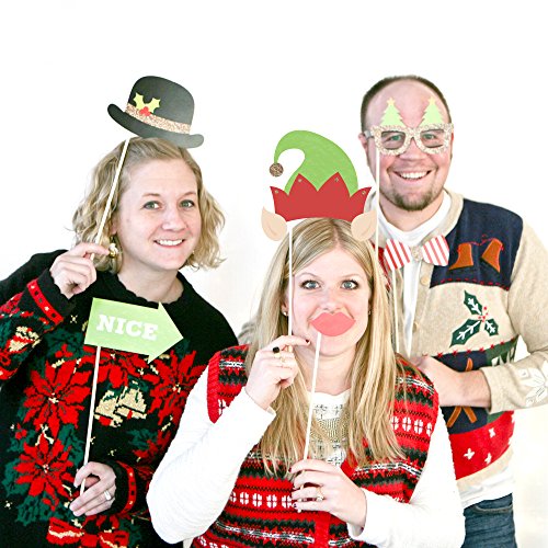 Christmas Party - Photo Booth Props Kit - 20 Count