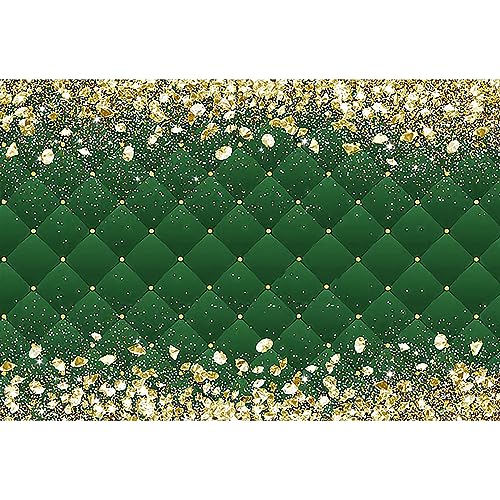 Renaiss 6x4ft Gold and Green Royal Theme Backdrop Prince Princess Birthday Baby Shower Photography Background Glittering Golden Diamonds Bridal Shower Wedding Newborn Party Decors Photo Booth Props - color: D-G, size: 6x4ft