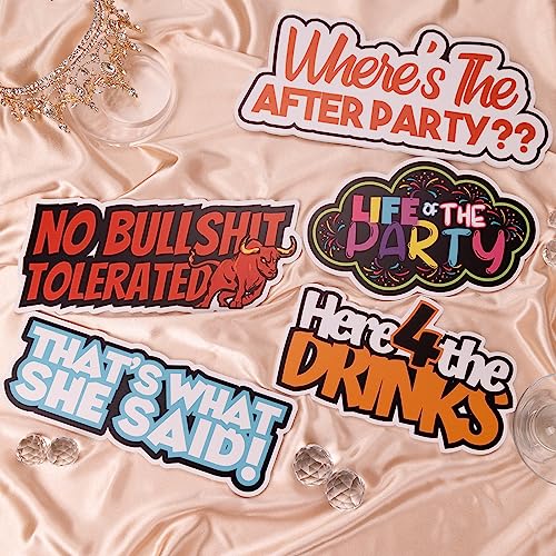 (Party Pack 2) Elevate Your Photo Booth Experience with Our Durable & Waterproof Pack of Signs-Perfect for Weddings, Birthdays, and Photo Booth Businesses - PVC Foamboard Photo Props - color: Pary Pack 2
