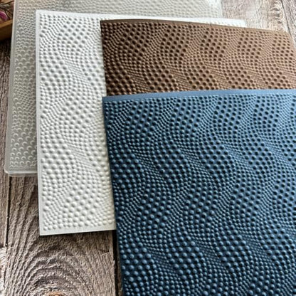 Bubble Wave Background 3D Embossing Folder for Card Making Floral DIY Plastic Scrapbooking Photo Album Card Paper DIY, Embossing Template Paper Card Embossing Stencil(5.9 * 5.9in) - color: 9