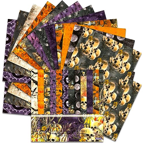BLEDS Scrapbook Paper, 24Pcs Fall Scrapbooking Paper Pad 6x6 inch, One Single-Side Decopodge Paper Supplies For Craft Layout Junk Journal Card-Making Decorative - color: 6x6 Valley