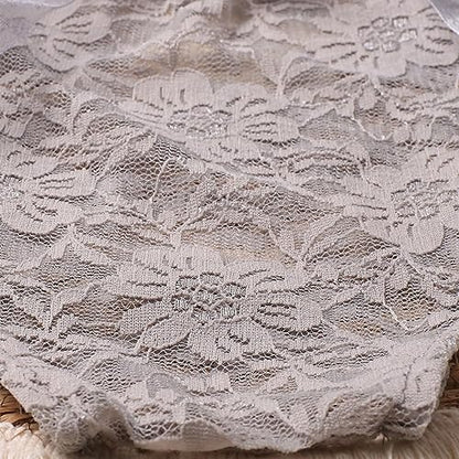 Baby Photography Props Outfit Lace Rompers Newborn Girl Photo Shoot Outfits Flower Headband Princess Costume - color: Grey C