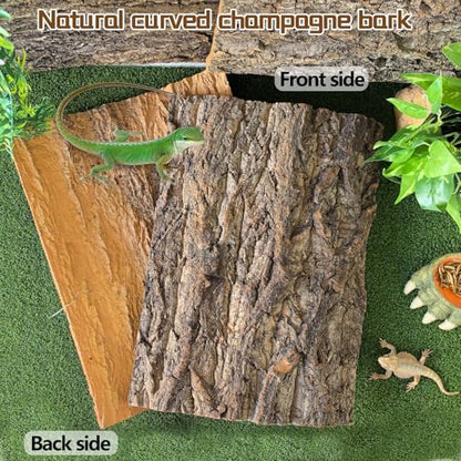 Hamiledyi Cork Terrarium Background 11.8x7.9in 10PCS Natural Reptile Cork Bark Flats Terrarium Board Bearded Dragon Climbing Wall Mat Tank Decor for Lizard Chamelon Snake Turtle Spider Crested Gecko - size: 10PCS-11.8x7.9in