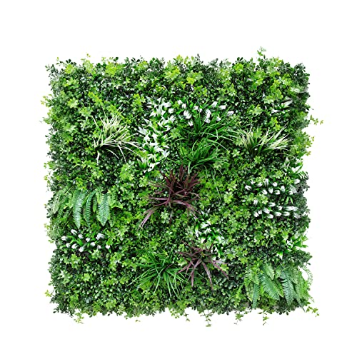 Artificial Grass Wall Panels 40"x40"-6Packs Greenery Backdrop Faux Boxwood Panel Fake Hedge for Garden Wedding Décor Outdoor Green Privacy Fence, 05 Mixed - color: #05Mixed4040, size: 40"x40"