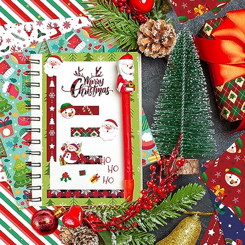 VIVIQUEN 24 Pack Christmas Double-Sided Paper, 12-inches Classic Red Green Textured Scrapbook Paper Xmas Craft Folded Flat for DIY Background Card Making Photo Album Decor