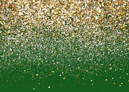 8x6ft Green and Gold Backdrop Birthday Gold Spots Bokeh Wedding Prom Graduation Photography Background X-224 - color: Green, size: 8X6ft