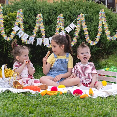 Easter Garland Decor,50Ft Glitter Tinsel Spring Garland Decorations for Tree Mantle Bedroom Office Classroom Party Indoor Outdoor Holiday Home Pink Yellow Blue Green White - color: Pink