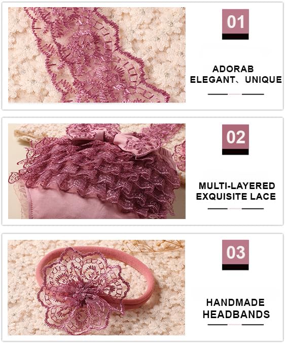 Ylsteed Newborn Photography Outfits - Girl Props Lace Romper Baby Photo Shoot Outfits Girls Photo Props (Strap Style - Purple) - color: Purple