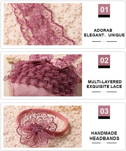 Ylsteed Newborn Photography Outfits - Girl Props Lace Romper Baby Photo Shoot Outfits Girls Photo Props (Strap Style - Purple) - color: Purple