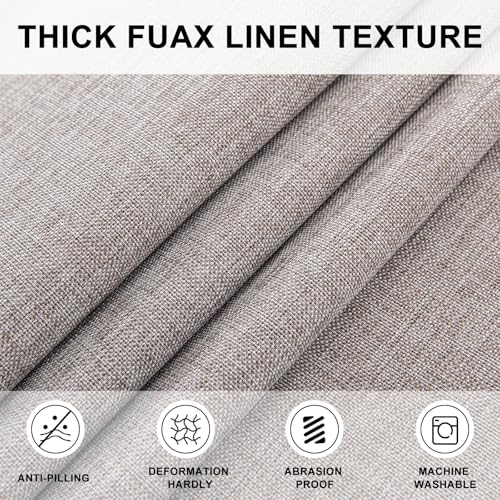 Hiasan Round Linen Tablecloth 30 Inch - Wrinkle and Stain Resistant Washable Polyester Fabric Table Cloth for Dining Room Kitchen Party, Stone - color: Stone, size: 30" (Round)