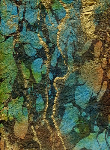 Thai Marbled Paper- Earthquake 24x36 Inch Sheet