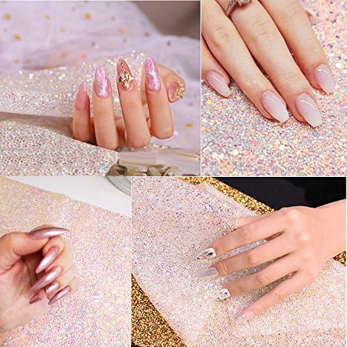 EBANKU Shiny Nail Art Table Mat - Foldable Hand Rest Pillow, Washable Salon Practice Holder - color: Colorful