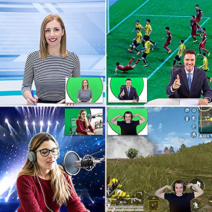 Portable Green Screen Chair, 57 in Greenscreen Backdrop with Stand Double Sided Foldable Green Background, Chroma Key, for Photography Streaming Gaming Photo Zoom Video Chats and Meeting - color: Green Screen