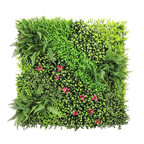 Artificial Grass Wall Panels 40"x40"-6Packs Greenery Backdrop Faux Boxwood Panel Fake Hedge for Garden Wedding Décor Outdoor Green Privacy Fence, 09Mixed - color: #09Mixed4040, size: 40"x40"