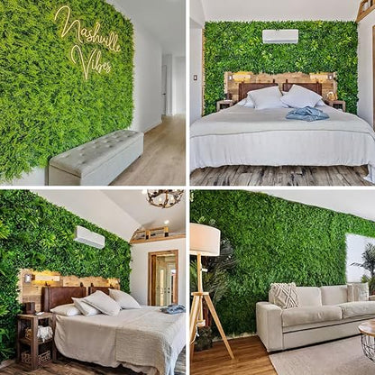 3rd Street Inn Artificial Hedge - Outdoor Artificial Plant - Great Boxwood and Ivy Substitute - Sound Diffuser Privacy Fence Hedge - Topiary Greenery Panels (12, Laurel) - color: Laurel
