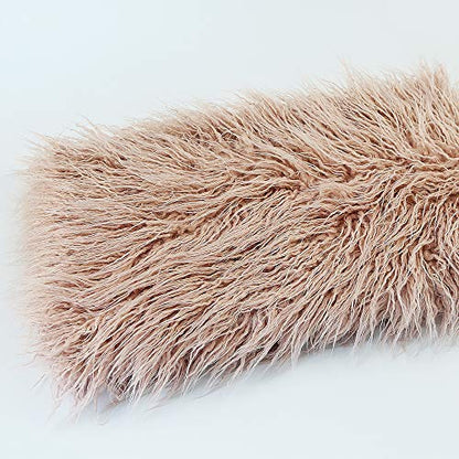 Newborn Photo Props Faux Fur Soft 29.5x19.7 inch Baby Boy Girl Photo Blanket Studio Backdrop Photo Mat Pink - color: 29.5x19.7 Inch Pink