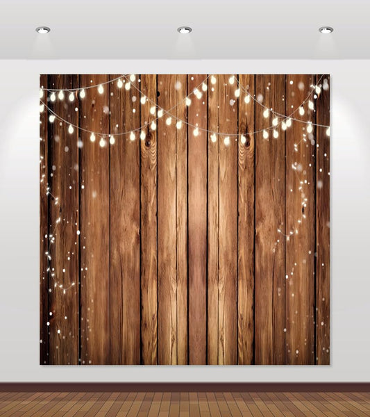 Wood Backdrop for Photography - Brown Rustic Wooden Panel Background for Party, Baby Shower, Birthday - Vintage Plank Wall Backdrop for Photoshoot 8x8ft - size: 8x8ft