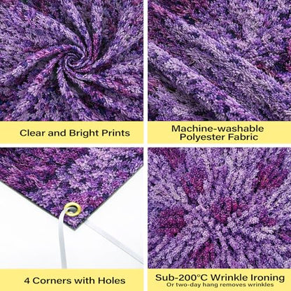 Lavender Backdrop Purple Floral Background for Photography Lavender Flower Wall Backdrop for Wedding Bridal Shower Birthday Baby Shower Home Decorations Background Photo Booth 71x43 Inch - style: Lavender