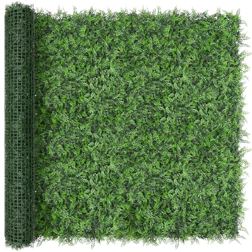 Artificial Green Wall Panels: 6FTx12FT Boxwood Hedge Green Wall Decor Backdrop, UV-Anti Faux Greenery Plant Wall for Privacy Fence Screen Outdoor Indoor Wedding,Backyard, Garden Home Decor - size: 6FTx12FT