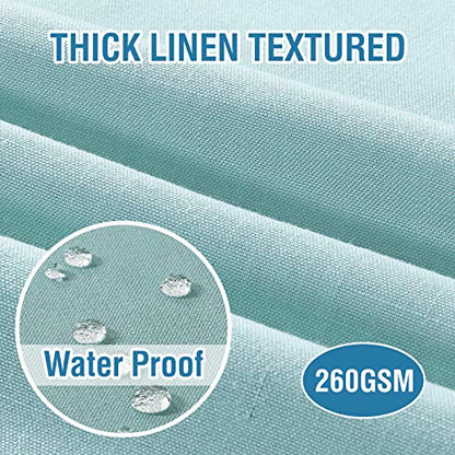 H.VERSAILTEX Cloth Napkins Set of 12 (18" X 18") Linen Textured Dinner Napkins Waterproof Extra Soft Thick Durable Reusable Napkins with Hemmed Edges for Dinners, Weddings and Everyday Use, Aqua - color: Aqua, size: 18" x 18" (Square)