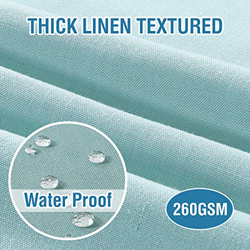 H.VERSAILTEX Cloth Napkins Set of 12 (18" X 18") Linen Textured Dinner Napkins Waterproof Extra Soft Thick Durable Reusable Napkins with Hemmed Edges for Dinners, Weddings and Everyday Use, Aqua - color: Aqua, size: 18" x 18" (Square)