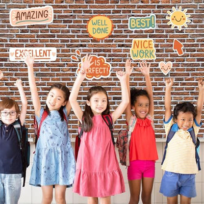 Classroom Fabric Bulletin Board 47x141inch Red Brick Texture Back to School Classroom Backdrop Decoration for Wall Door Background, DIY Craft, Bulletin Boards, Pillows, Curtains, Reusable, Easy to Cut - style: Red Brick