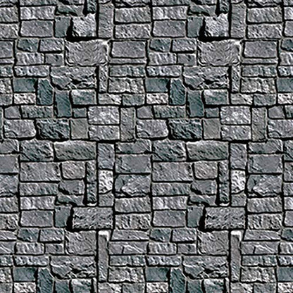 Beistle Brick Stone Wall Backdrops, 4’ x 30’, 2 Pack – Medieval Party Decorations, Medieval Decor Background, Photo Backdrop, Easy to Adhere Wall Covering, Stone Backdrop, Halloween Party Decorations - style: Stone Wall - 2 Piece