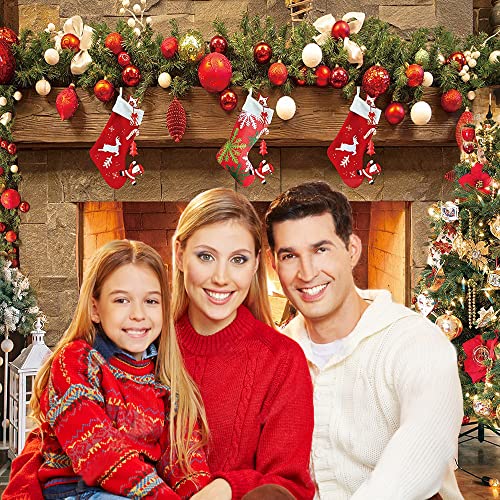 8x8ft Christmas Photography Backdrops Christmas Fireplace Decoration Background Family Party Birthday Baby Shower Decoration Photo Booth Props D469 - size: 8x8ft