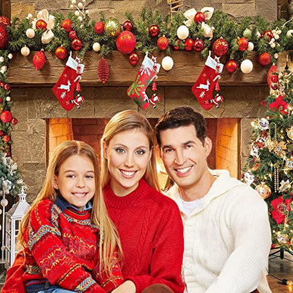 10x10ft Christmas Fireplace Theme Backdrop - Xmas Party Banner & Child Christmas Decoration Background for Family Party - size: 10x10ft